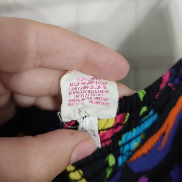 Xhilaration Womens Dress Vtg Y2K 00s Abstract Floral Paint Splatter Slip Maxi S - Picture 7 of 10